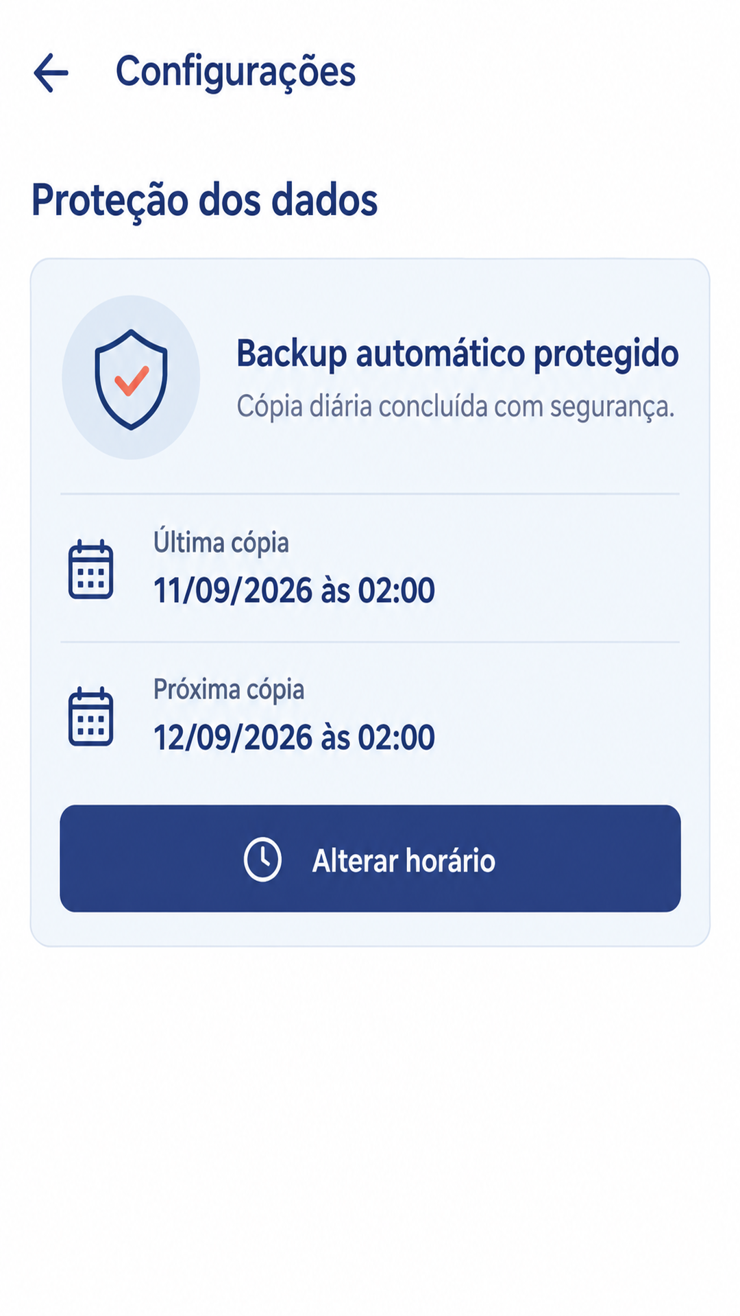 Ilustração demonstrativa de backup automático protegido